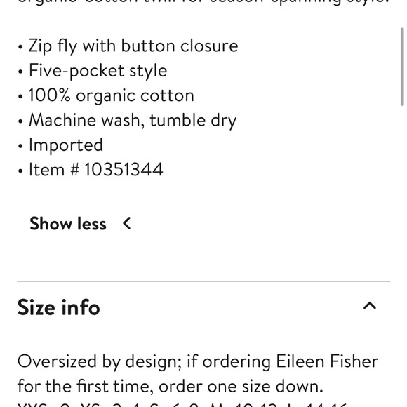 Eileen Fisher Wide Leg Jeans - Picture 4 of 9
